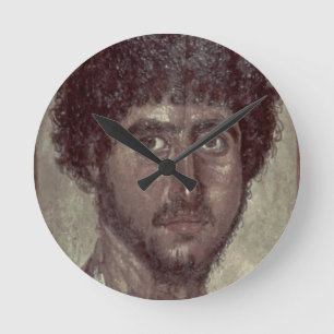 Reloj Redondo Mediano Retrato de un Griego, de Fayum, Romano-Egipcio,