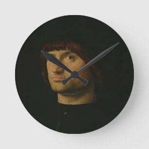 Reloj Redondo Mediano Retrato de un hombre, o el Condottiere, 1475