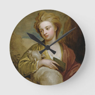 Reloj Redondo Mediano Retrato de una mujer como St. Inés,