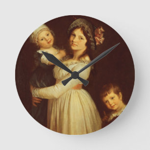 Reloj Redondo Mediano Retrato familiar de Madame Anthony y sus hijos