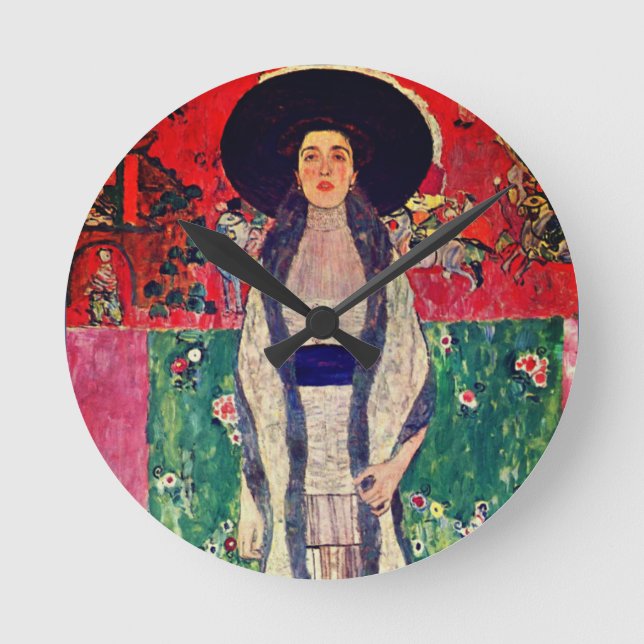 Reloj Redondo Mediano Retrato Gustav Klimt de Adele Bloch-Bauer II (Anverso)