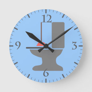 Reloj Redondo Mediano Retrete y émbolo