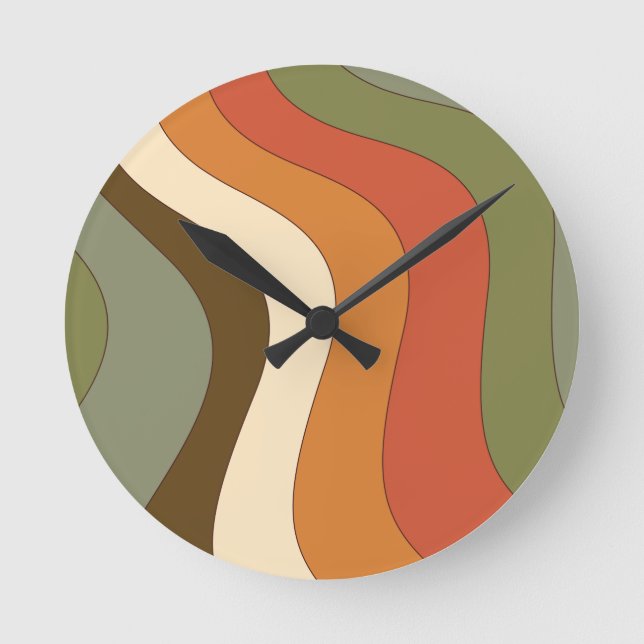 Reloj Redondo Mediano Retro abstract 70s 60s 80s 50s (Anverso)