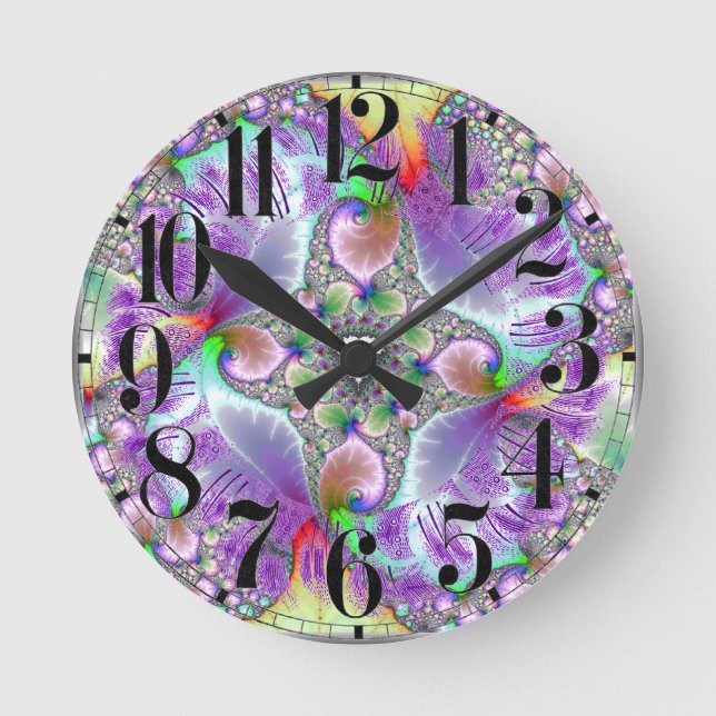 Reloj Redondo Mediano Retro colorido (Anverso)