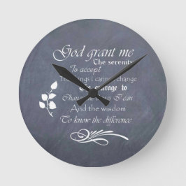 Reloj Redondo Mediano Retro de pizarra de regalo de oración de la sereni
