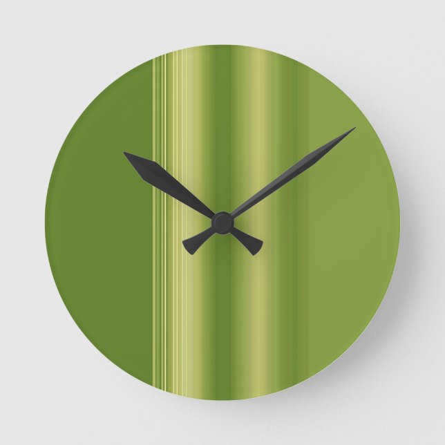 Reloj Redondo Mediano Retro Olive Green Wall Clock (Anverso)