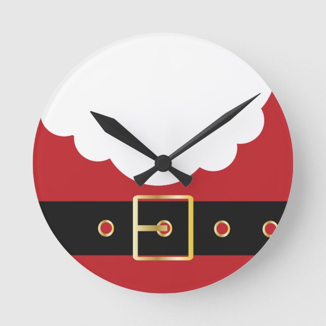 Reloj Redondo Mediano retro santa claus (Anverso)