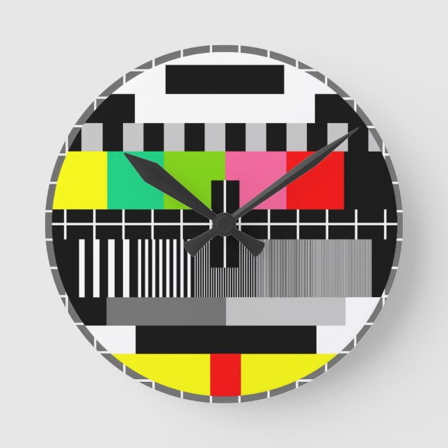 Reloj Redondo Mediano Retro television wall clock (Anverso)