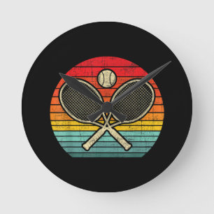 Reloj Redondo Mediano Retro Vintage Crosage Tennis Racket Lover