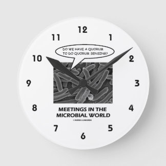 Reloj Redondo Mediano Reuniones En El Mundo Microbiano (Detección Del Qu