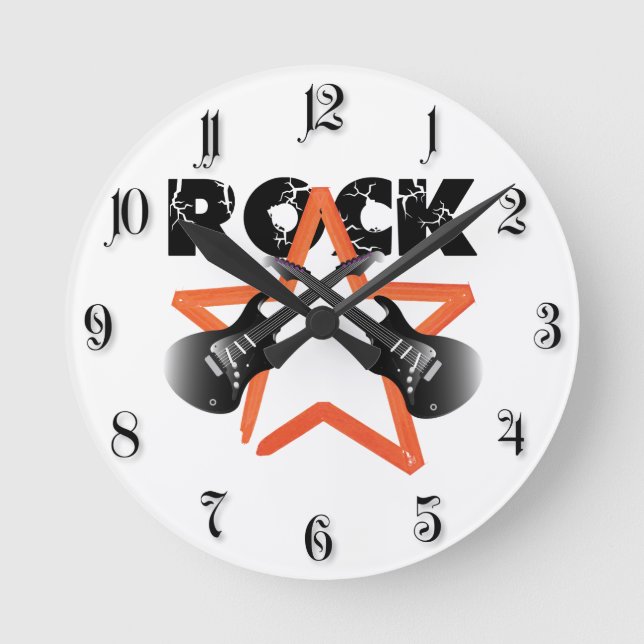Reloj Redondo Mediano Revolución de rock (Anverso)