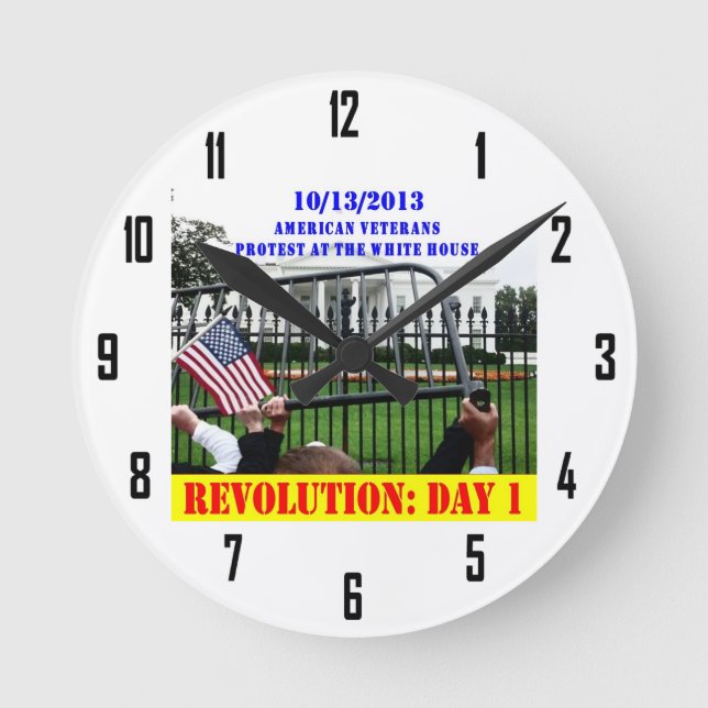 RELOJ REDONDO MEDIANO REVOLUCIÓN: DÍA 1 (Anverso)