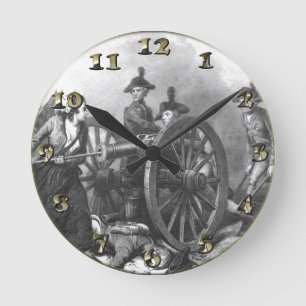 Reloj Redondo Mediano Revolutionary War Cannon - Molly Pitcher