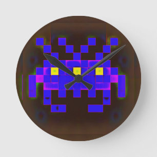 Reloj Redondo Mediano Rey de la invasión espacial (versión B)