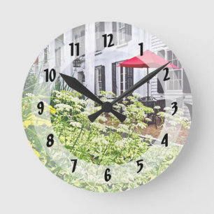 Reloj Redondo Mediano Rhinebeck NY - Asientos exteriores