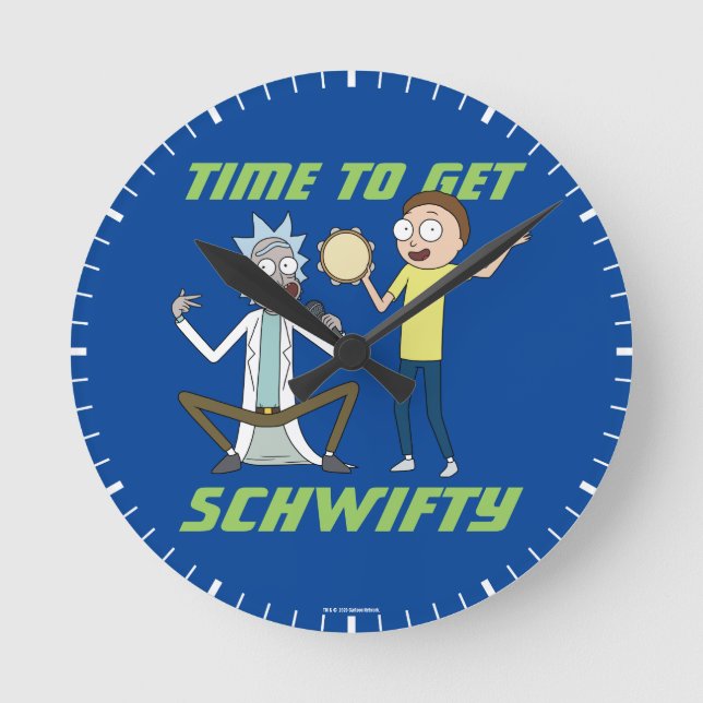 Reloj Redondo Mediano RICK AND MORTY™ | Time To Get Schwifty (Anverso)