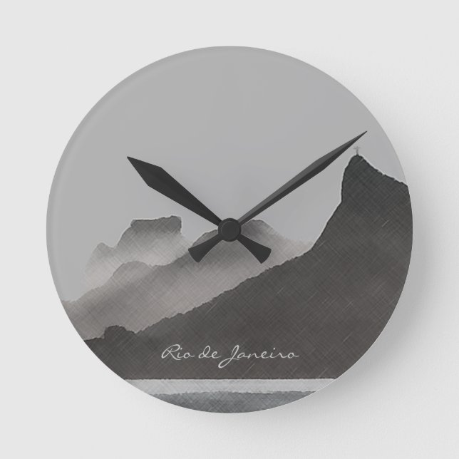 Reloj Redondo Mediano Río de Janeiro, el Brasil (Anverso)