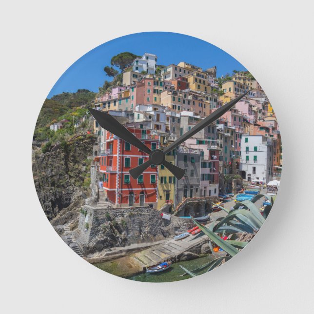 Reloj Redondo Mediano Riomaggiore Cinque Terre Liguria Italia (Anverso)