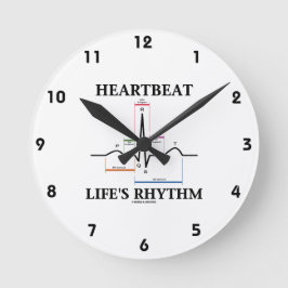 Reloj Redondo Mediano Ritmo cardiaco ECG EKG Electrocardiograma