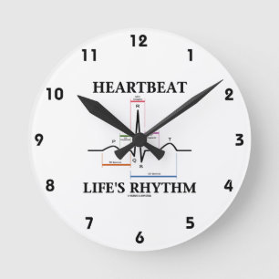 Reloj Redondo Mediano Ritmo cardiaco ECG EKG Electrocardiograma