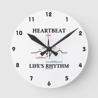 Reloj Redondo Mediano Ritmo cardiaco ECG EKG Electrocardiograma