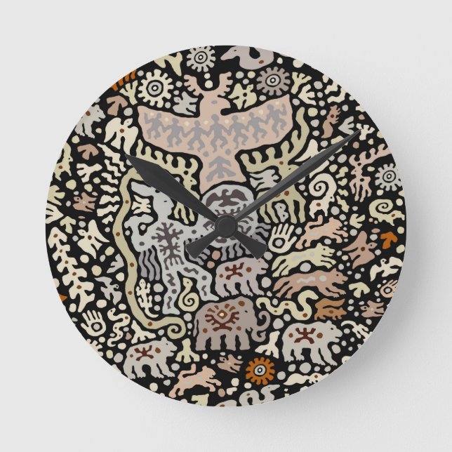Reloj Redondo Mediano Ritual del chamán Peyote (Anverso)
