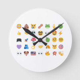 Reloj Redondo Mediano Roaring Kitty 35 línea de tiempo de emojis meme GM