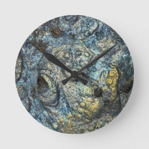 Reloj Redondo Mediano Roca de lava de volcán
