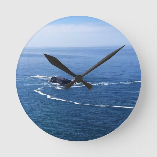 Reloj Redondo Mediano Roca Otter, Cabo Foulweather, Newport, Oregón (Anverso)