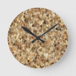 Reloj Redondo Mediano Rocas del poder judicial tonos marrones 1293