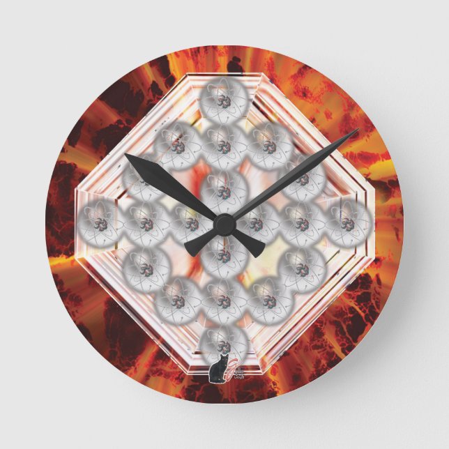 Reloj Redondo Mediano Rock Duro (Anverso)