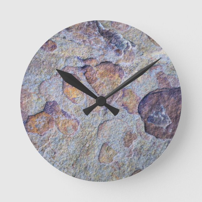 Reloj Redondo Mediano Rock Iron Ore Stone (Anverso)