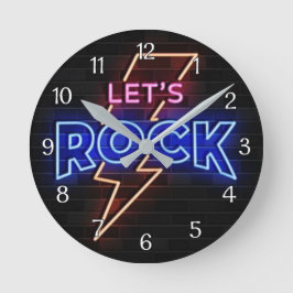 Reloj Redondo Mediano Rock Lightning Bolt