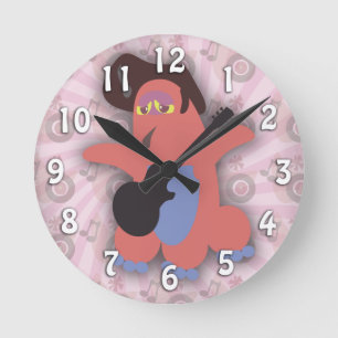 Reloj Redondo Mediano Rock Roll Monster Cute Cartoon Character Art