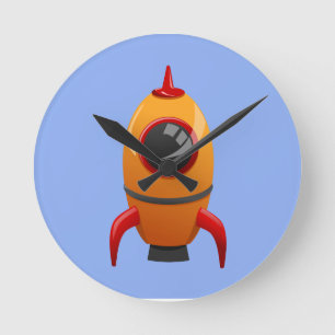 RELOJ REDONDO MEDIANO ROCKETSHIP CLOCKS