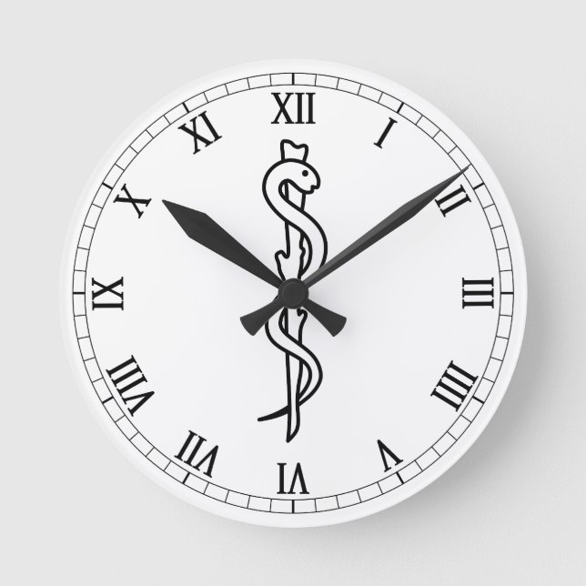 Reloj Redondo Mediano Rod de Asclepio (Anverso)