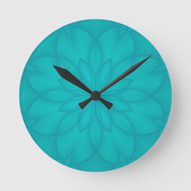 Reloj Redondo Mediano Rojel Turquesa (Anverso)