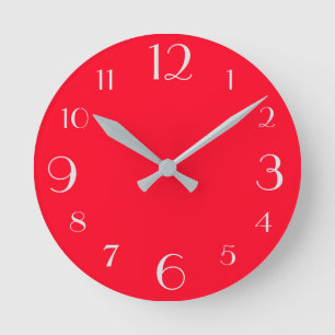 Reloj Redondo Mediano Rojo