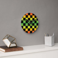 Rojo Amarillo Verde Rasta Ombre Checkerboard