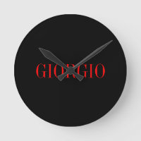 Rojo negro tu nombre Minimalista personal moderno