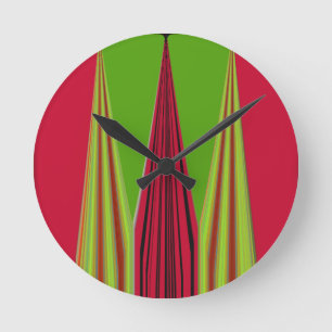 RELOJ REDONDO MEDIANO ROJO ORO VERDE