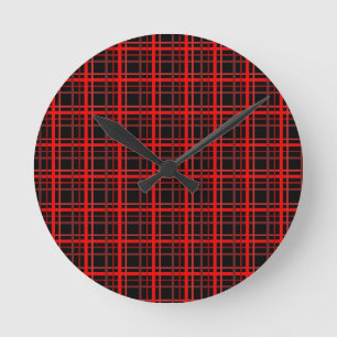 Reloj Redondo Mediano Rojo y negro