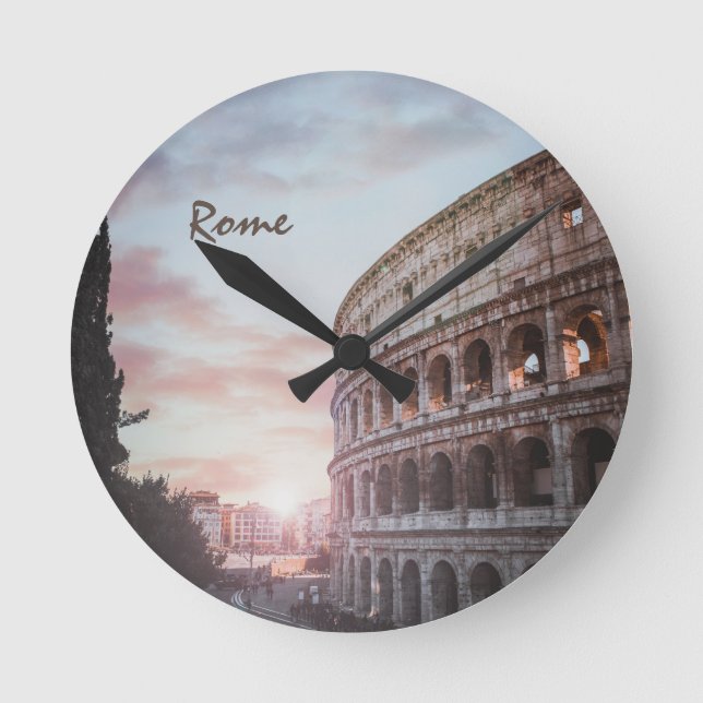 Reloj Redondo Mediano Roma Arquitectura antigua, paisaje de ciudad atard (Anverso)