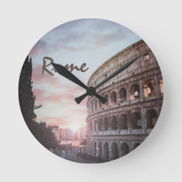 Reloj Redondo Mediano Roma Arquitectura antigua, paisaje de ciudad atard