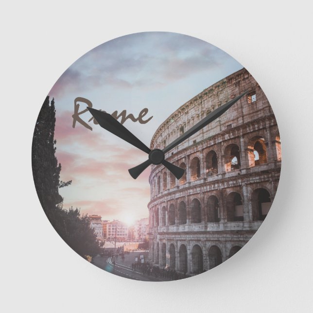 Reloj Redondo Mediano Roma Arquitectura antigua, paisaje de ciudad atard (Anverso)