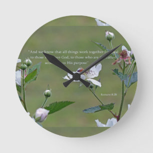 Reloj Redondo Mediano Romanos 8:28
