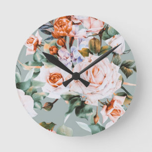 Reloj Redondo Mediano Romantic Blossom Haven