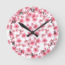 Reloj Redondo Mediano Romantic pink Cherry blosson