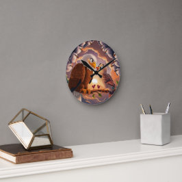 Reloj Redondo Mediano Romántico pichón dulce amor pájaros decoración par