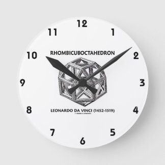 Reloj Redondo Mediano Rombicuboctaedro (Leonardo da Vinci)